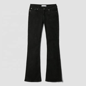 <span class=keywords><strong>Pantaloni</strong></span> a vita bassa Bootcut in Denim elasticizzato da <span class=keywords><strong>donna</strong></span> <span class=keywords><strong>pantaloni</strong></span> Slim svasati Jeans Casual stile Casual a gamba larga in Denim nero - Product Image 6