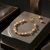 Bracelet en perles de cristal hexagonales de créateur, design baroque violet, bijoux faits à la main pour femme, cadeau