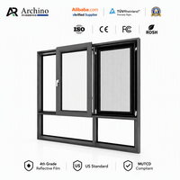 Jendela Geser Aluminium Apartemen Komersial Mewah Berperingkat AAMA Kedap Suara dengan Kaca Ganda untuk Pengembang Real Estat