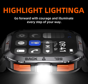 S50屋外スポーツスマートウォッチ2.02インチHDディスプレイ防水20 + スポーツモード心拍数モニターIOS Android用 - Product Image 4