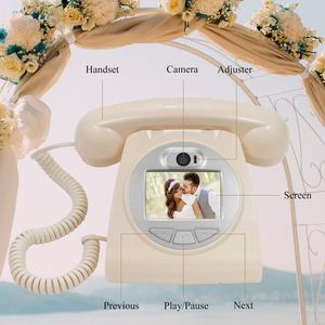 Vintage mariage vidéo bénédiction Message livre d'or téléphone enregistrement 1080P vidéo Audio livre d'or téléphone avec Li + batterie Rechargeable - Product Image 2