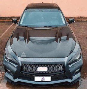 Capot moteur avant en Fiber de carbone sec de Style MBJ pour capot Infiniti Q50 Q50S Q50L 2015 + - Product Image 5