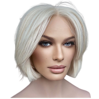 Premier luxe HD dentelle perruque cuticule aligné cheveux humains européens entièrement attachés à la main perruques en gros court Pixi Cut perruques