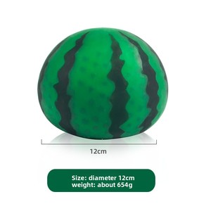 Summer Cooling Stress-Relief Toy 12cm Large Beaded <b>Plastic</b> for Party Decoration Squishy Dumpling Watermelon Toy - Product Image 5