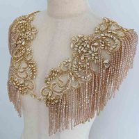 Motif Kristal Emas Modis Berbentuk Bunga 3D dengan Rhinestone, Bebas Nikel, Flatback untuk Dijahit pada Pakaian, Tas, Hadiah Pesta, Dekorasi Gaun.