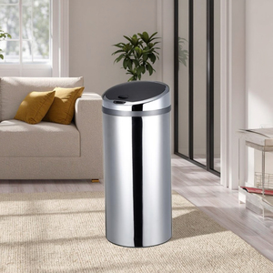 Thông Minh Thùng Rác Có Thể Chất Thải Bin Thép Không Gỉ Tự Động Cảm Biến Chuyển Động Hồng Ngoại Thùng Rác Chrome Mạ - Product Image 5
