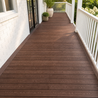 Tarimas de Madera Compuesta WPC para Exteriores, Resistentes al Agua, Cuadradas y Cepilladas, para Proyectos Residenciales de Patio, Terraza y Jardín