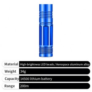 Mini lampe torche en alliage d'aluminium avec logo personnalisé, pour usage extérieur et domestique, en vente - Product Image 3