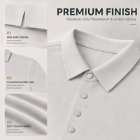 Camisa Polo JNEI para Hombre, Fácil de Limpiar, Manga Corta, Secado Rápido, Anti-Manchas, para Uniformes de Hotel, Restaurante y Hostelería