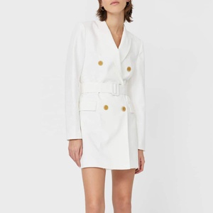 Vestido elegante a la moda para mujer, <span class=keywords><strong>traje</strong></span> de manga larga con banda en la cintura, ropa de oficina ajustada, hermosos vestidos para mujer 2021 - Product Image 1