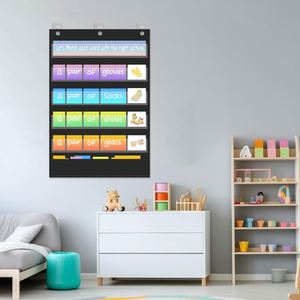Tableaux de poche noirs à 5 compartiments, indispensables pour les enseignants en classe, pour la présentation de phrases et de mots, fournitures de bureau et scolaires - Product Image 6