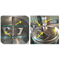 Mélangeur de liquide et de poudre Machine de mélange de shampooing à vapeur en acier inoxydable Réservoir de chauffage Réservoir de mélange de shampooing et de détergent