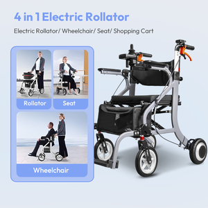 Đa chức năng điện Walker <span class=keywords><strong>rollator</strong></span> Trọng lượng nhẹ điện điện đi bộ Viện trợ <span class=keywords><strong>rollator</strong></span> có thể gập lại <span class=keywords><strong>rollator</strong></span> cho người cao tuổi - Product Image 5