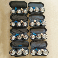 Ensemble de boules de pétanque en métal de haute qualité, 72 mm, argentées, 700 g, ensemble de 3/4/6/8 boules avec sac de transport pour jeu en extérieur