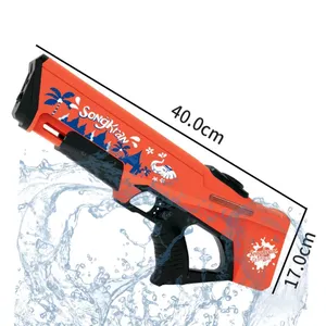 Pistol air listrik penjualan laris 2024 Songkran untuk anak-anak mainan otomatis pistol semprotan air untuk kolam renang permainan pesta pantai