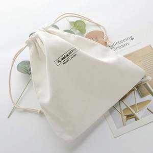 Bolsa de Tela de Lino de Algodón Fresca, Pequeña, Blanca, Gruesa, con Estampado Fino, para Peines - Product Image 1