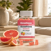 Gummies de collagène et L-Glutathion 1000mg sans sucre pour l'éclaircissement de la peau, marque distributeur, approvisionnement direct usine