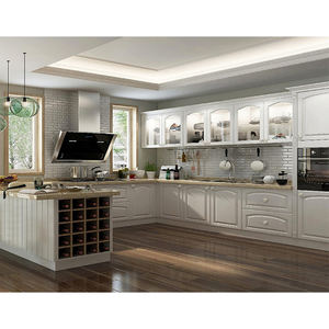 מודרני אוכל חדר להרכבה עצמית מטבחים ארון סט עיצוב מוכן לשמוש לבן pvc קצף לוח עץ מטבח ארונות - Product Image 2