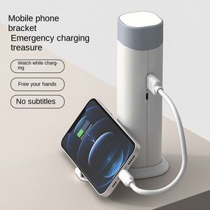 Lámpara de Mesa LED Plegable OEM con Banco de Energía y Soporte para Teléfono, Lámpara de Escritorio Recargable USB Portátil - Product Image 4