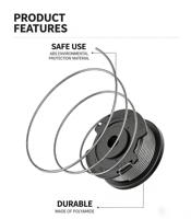 Bobine de fil pour débroussailleuse F016800385 F016800569, nylon 1,6 mm, 16 pi/4,9 m, fil fileté, adhésif sensible à la pression, noir, 26 g, garantie 1 an