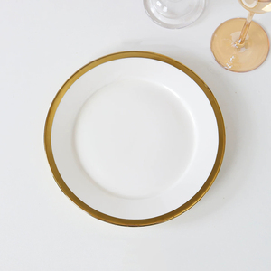 10 Inch Gold Rim Sublimation Blank <strong>Ceramic</strong> <strong>Plate</strong> Home Decorative <strong>Plates</strong> - Product Image 1