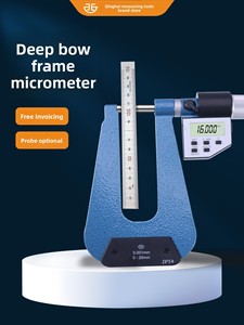 Micrómetro de alta precisión para medir diámetros exteriores, calibrador digital de espesor de placas con pantalla, calibrador de profundidad con punta de bola - Product Image 3