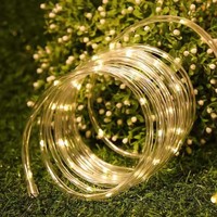 Ruban lumineux LED personnalisable WS2812B en PVC IP44, étanche pour extérieur, avec boîte à piles et télécommande pour jardin, terrasse, cour