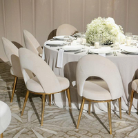 Tables rondes ou longues d'hôtel d'or ou d'argent de table de mariage d'acier inoxydable d'événement de luxe pour la location