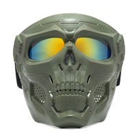 Masque de protection complet en forme de squelette pour moto et cyclisme Lunettes coupe-vent pour la randonnée et les activités de plein air