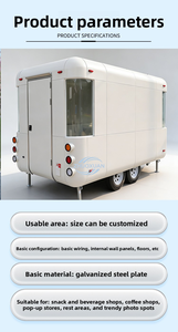 Remolque Bar Móvil con Amplio Espacio de Trabajo, Carrito de Helados, Camión para Bodas, Bar Móvil de Cerveza, Remolque de Café - Product Image 3
