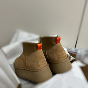 חורף קטן דיפו מיני שלג מגפי כותנה עבה מרופדת צמר גפן עבה גובה פרווה עולה עבה מגפי חורף קצר - Product Image 5