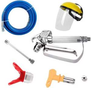 Accessoires pour pulvérisateur sans air, pistolet <span class=keywords><strong>de</strong></span> pulvérisation à double tête à angle réglable pour mélange externe <span class=keywords><strong>de</strong></span> composants multiples, pour peinture et matériaux AB - Product Image 6