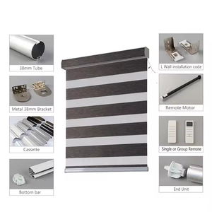 SAMADHI Modern Zebra Blinds Ventana eléctrica Motorizado Blackout Poliéster Automático Zebra Blinds - Product Image 5