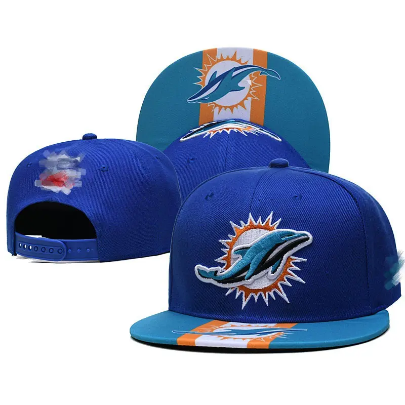 Оптовая продажа, все спортивные кепки для футбольной команды, Снэпбэк кепки с плоским козырьком, шляпа Майами с дельфином на заказ