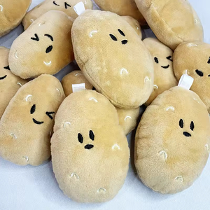 卸売可愛いポテトキーホルダー ソフトプラッシュ野菜ぬいぐるみ かわいい食べ物ペンダント バッグ/車用 OEMカスタムキーリング - Product Image 5