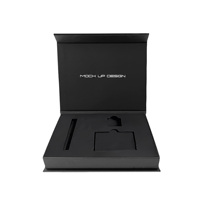 Boîte en carton carrée portable haut de gamme personnalisée avec insert en mousse EVA et gaufrage pour emballage cadeau