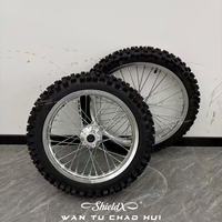 Set Roda Supermoto ShieldX Baru 19/16-inci Ban Off-road Straight-pull Drum Aluminium Alloy 7116-T6 Anodized untuk Sepeda Motor Listrik