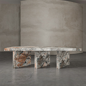<span class=keywords><strong>Tavolo</strong></span> da Pranzo Grande <span class=keywords><strong>in</strong></span> <span class=keywords><strong>Marmo</strong></span> Stile Scandinavo Personalizzato per 8 Persone, Estensibile, per Officina - Product Image 2