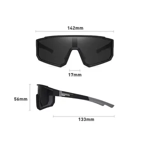 Kacamata Olahraga Luar Ruangan Terpolarisasi Kacamata Sepeda Gunung MTB Mengendarai Kacamata Sepeda untuk Pria dan Wanita