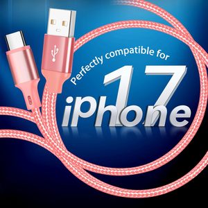 Câble de charge rapide USB A vers C tressé haute vitesse et robuste pour iPhone, iPad, <span class=keywords><strong>AirPods</strong></span>, MacBook, pour la maison, le bureau, la voiture - Product Image 5