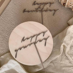 Ins Wood Feliz <span class=keywords><strong>cumpleaños</strong></span> Happy You Day Cake Topper Decoración <span class=keywords><strong>de</strong></span> pasteles <span class=keywords><strong>para</strong></span> mujeres Hombres <span class=keywords><strong>Cumpleaños</strong></span> Día <span class=keywords><strong>de</strong></span> San Valentín Adornos <span class=keywords><strong>de</strong></span> <span class=keywords><strong>pastel</strong></span> <span class=keywords><strong>de</strong></span> madera - Product Image 5