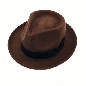 Women Men's 100% Soft & Crushable Wool Material Indiana Jones Style Fedora Hats - Product Image 1