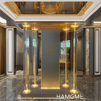 Meuble de théâtre moderne, comptoir d'information en verre au design transparent pour usage commercial et résidentiel, y compris salon