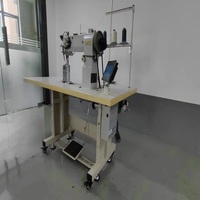 Nouvelle machine à coudre industrielle informatisée de haute précision avec moteur programmable, double aiguille, type à colonne, lit plat, moteur en fer