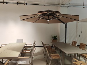 ร่มกันแดดสองชั้นราคาส่งถูก พร้อมไฟ LED พลังงานแสงอาทิตย์ สำหรับสระว่ายน้ำ - Product Image 3