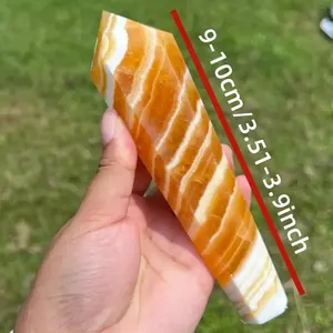 Vente en gros de baguettes de guérison en cristal naturel Fengshui, baguettes en calcite orange pour la vente - Product Image 4