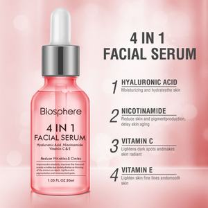 Suero Facial HALAL de Marca Privada 4 en 1 con Vitamina C Coreana y Niacinamida, Blanqueador y Antienvejecimiento - Product Image 3
