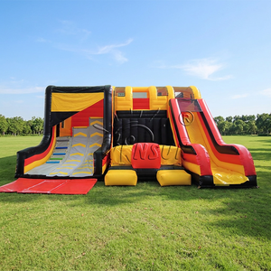 Winsun - Pista de Obstáculos Inflable Ninja Warrior, Pared Curva, Material de PVC, Tamaño Personalizado, Resistente al Fuego, Impermeable, CE - Product Image 1