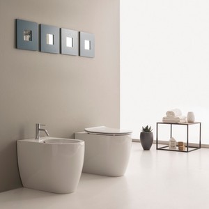 Scarabeo Moon celed Tank wc a doppio sciacquone allungato monoblocco montante montate sul pavimento - Product Image 1