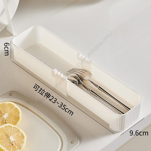 Organizador de utensilios de cocina expandible de PET al por mayor para cajones, soporte ajustable para cubiertos y vajilla - Product Image 3